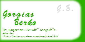 gorgias berko business card
